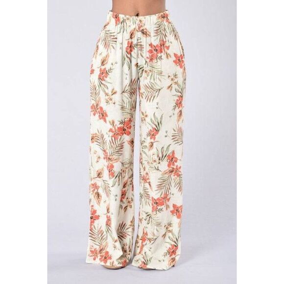 Fashion Nova Island Girl Pants Kauai Natural - Picture 2 of 7